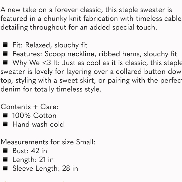 FREE PEOPLE Frankie Cable Sweater / Ivory - Picture 8 of 8